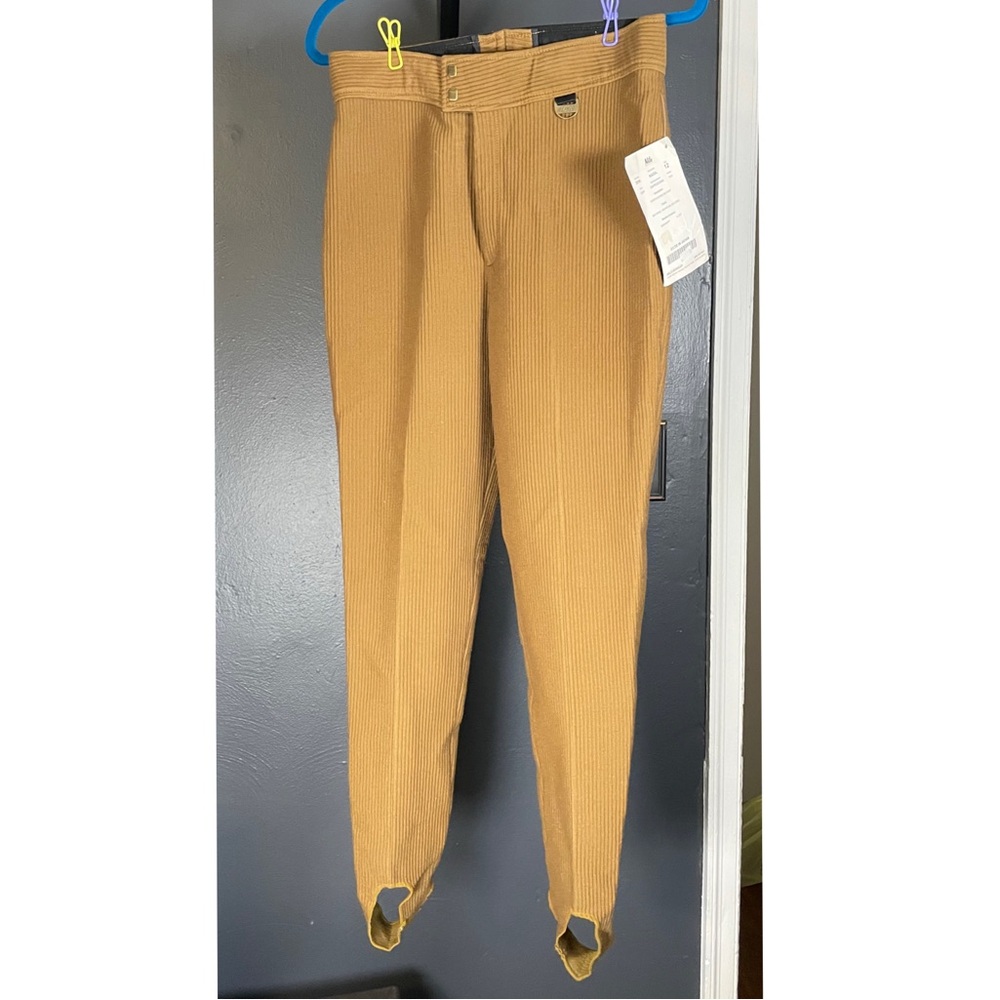 Nils “Nadia” Stretch Cord Ski Pants | Camel Brown | Size 12 | NWT